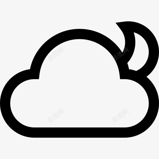 云气象3线性图标svg_新图网 https://ixintu.com 云 气象3 线性