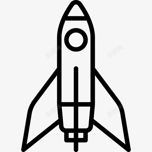 火箭飞船太空装置直线型图标svg_新图网 https://ixintu.com 太空装置 火箭飞船 直线型
