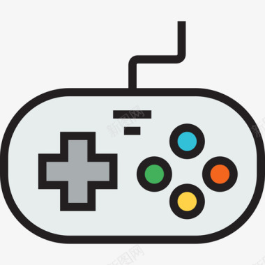 游戏板电子线性颜色图标图标