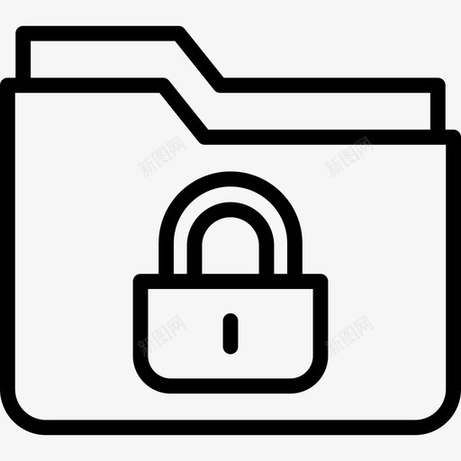 文件夹计算机安全元件线性图标svg_新图网 https://ixintu.com 文件夹 线性 计算机安全元件
