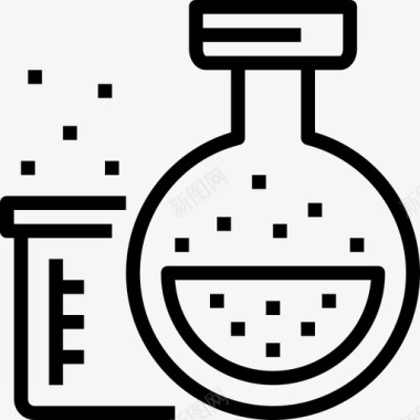 实验室医疗保健线性图标图标