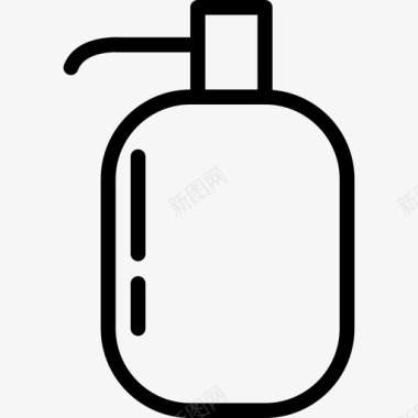 液体肥皂家用元件2线性图标图标