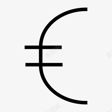 货币欧元价值图标图标