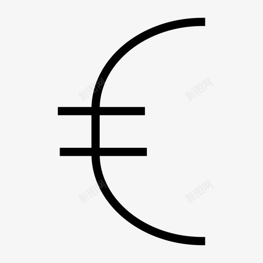 货币欧元价值图标svg_新图网 https://ixintu.com 价值 媒体 欧元 用户界面 网页设计 货币