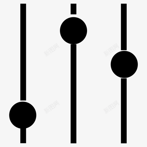 均衡器控制面板图标svg_新图网 https://ixintu.com 均衡器 控制 设置 面板 音乐控制填充 首选项