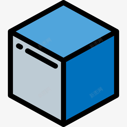 立方体形状大包装颜色线颜色图标svg_新图网 https://ixintu.com 形状大包装颜色 立方体 线颜色