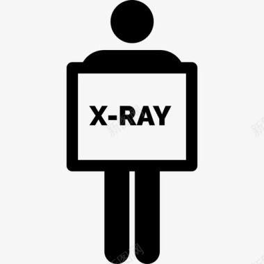 X光医疗状况象形图填充图标图标