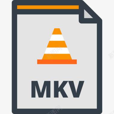 Mkv文件类型2线性颜色图标图标