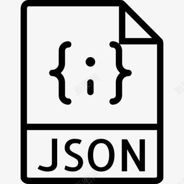 Json文件文件类型集合线性图标图标