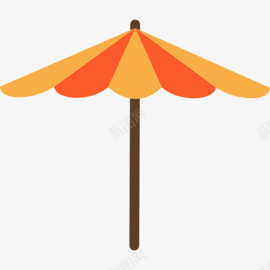 太阳伞假日夏季系列图标图标