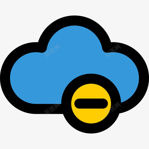 云计算web按钮浅圆形图标svg_新图网 https://ixintu.com web按钮 云计算 浅圆形