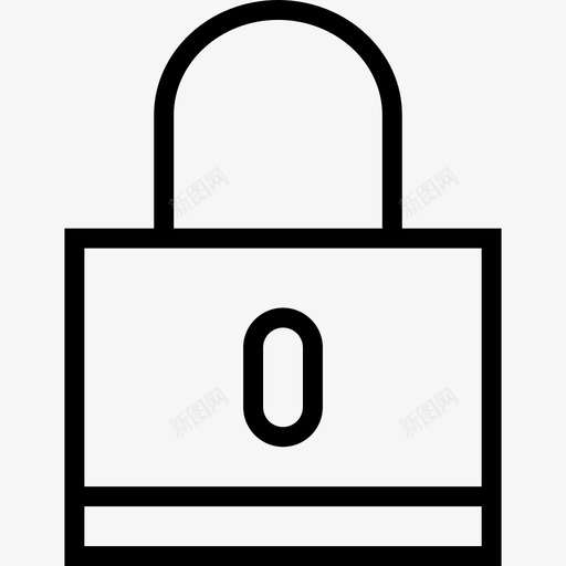 锁定基本集合2线性图标svg_新图网 https://ixintu.com 基本集合2 线性 锁定
