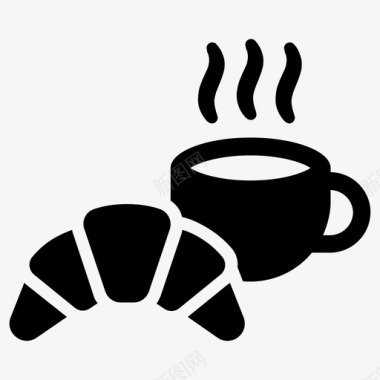 早餐早午餐咖啡图标图标
