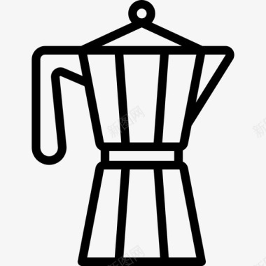 咖啡机餐厅元素2直线型图标图标