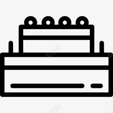 生日蛋糕生日派对图标直线型图标