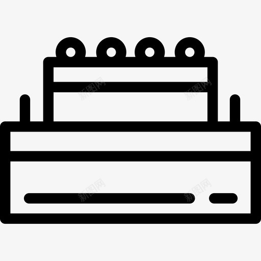 生日蛋糕生日派对图标直线型svg_新图网 https://ixintu.com 生日派对图标 生日蛋糕 直线型