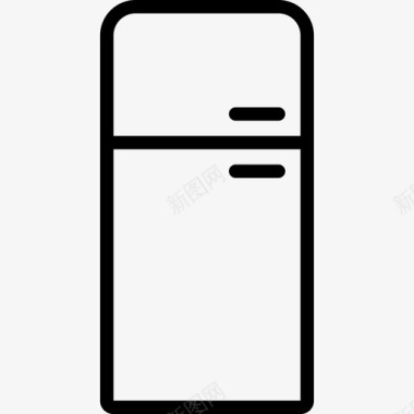 冰箱家用电器套装直列式图标图标