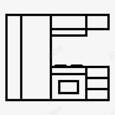 厨房烹饪家具图标图标