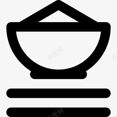 米饭餐厅直系图标图标