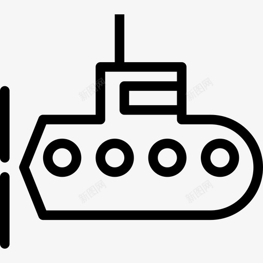 潜艇运输装置2线性图标svg_新图网 https://ixintu.com 潜艇 线性 运输装置2