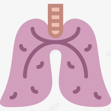 肺医学断言扁平图标图标