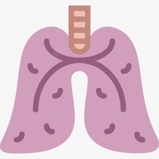 肺医学断言扁平图标svg_新图网 https://ixintu.com 医学断言 扁平 肺