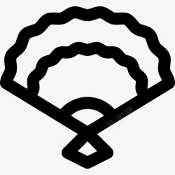 线性扇子扇子夏季经典系列线性图标高清图片