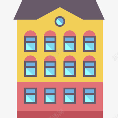 公寓城市元素系列图标图标