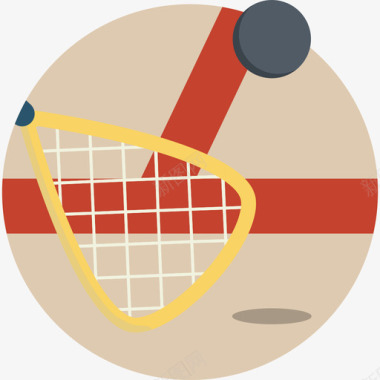 曲棍球运动彩色运动元素图标图标