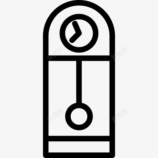 钟表家用和家具元件直线型图标svg_新图网 https://ixintu.com 家用和家具元件 直线型 钟表