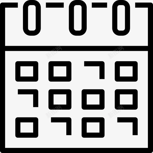 日历教育图标元素线性svg_新图网 https://ixintu.com 教育图标元素 日历 线性