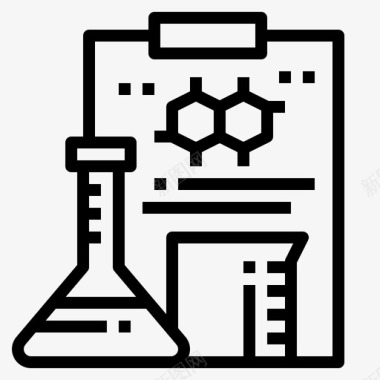 化学剪贴板实验室图标图标