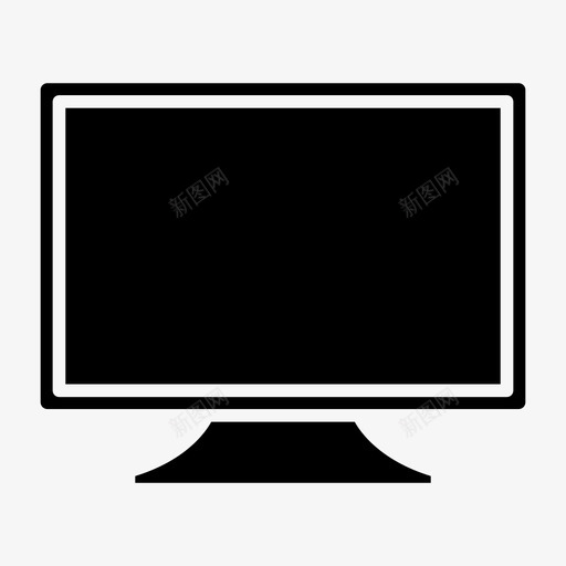电视电器设备图标svg_新图网 https://ixintu.com 家用 家用设备和器具符号 电器 电视 设备