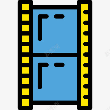 电影工具图标集合线性颜色图标