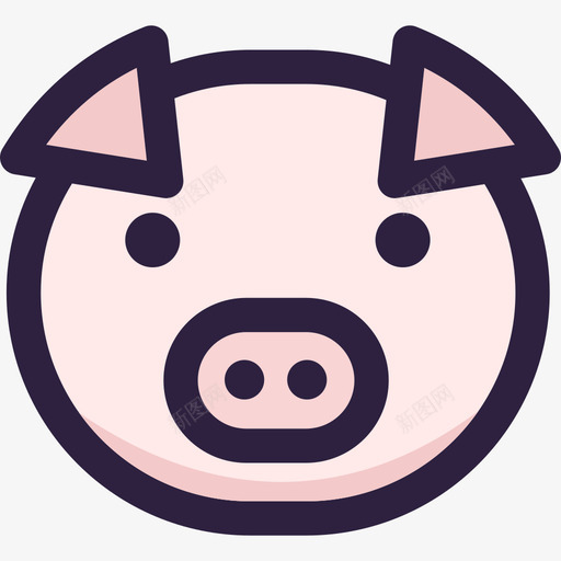 猪农场图标集颜色svg_新图网 https://ixintu.com 农场图标集 猪 颜色