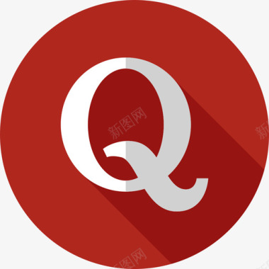 Quora社交媒体图标扁平图标