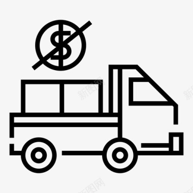 免费送货物流服务图标图标