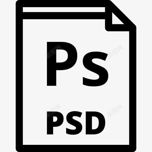 Psd文件类型3线性图标svg_新图网 https://ixintu.com Psd 文件类型3 线性