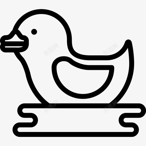 鸭自然线包图标svg_新图网 https://ixintu.com 自然线包 鸭
