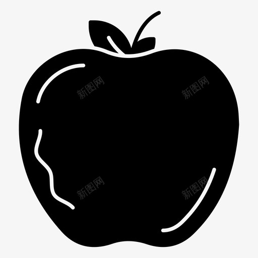 水果苹果吃图标svg_新图网 https://ixintu.com 吃 水果 苹果