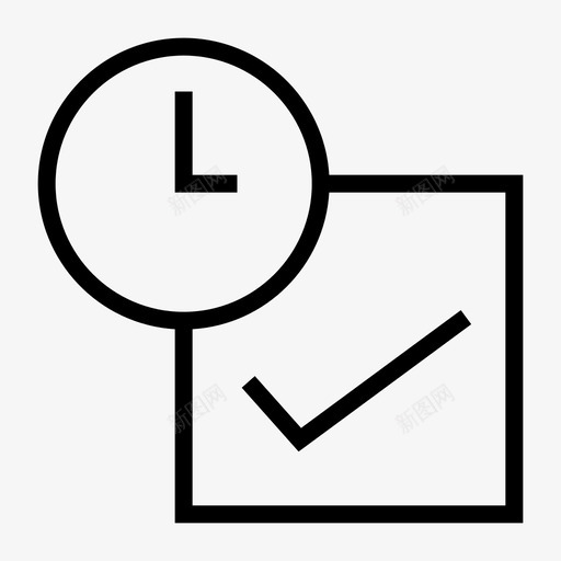 日历时钟日图标svg_新图网 https://ixintu.com 事件 日 日历 日程表 时钟 时间 项目管理图示符