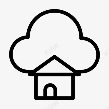 房子家云图标图标