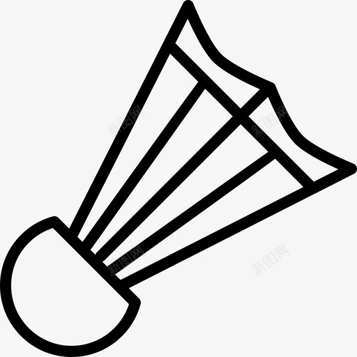 羽毛球运动和游戏直线型图标svg_新图网 https://ixintu.com 直线型 羽毛球 运动和游戏