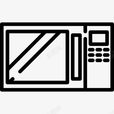 微波炉家用电器生产线工艺线性图标图标