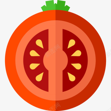 番茄有机食品平板图标图标