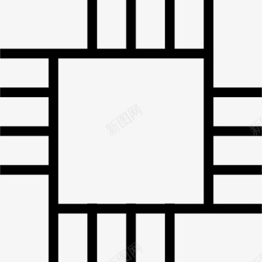 切割接口组线性图标图标