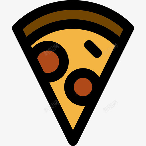 披萨彩色厨房用品线性颜色图标svg_新图网 https://ixintu.com 彩色厨房用品 披萨 线性颜色