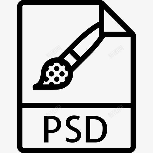 Psd文件类型集合线性图标svg_新图网 https://ixintu.com Psd 文件类型集合 线性