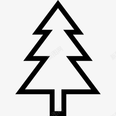 圣诞树圣诞元素线形图标图标