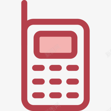 手机通讯9红色图标图标